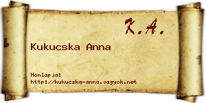 Kukucska Anna névjegykártya