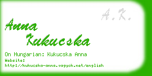 anna kukucska business card